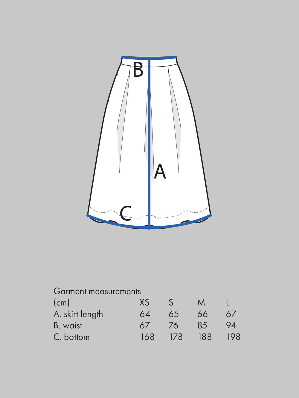 Three Pleat Skirt The Foldline