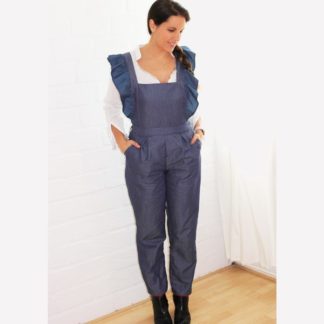 purple dungarees womens