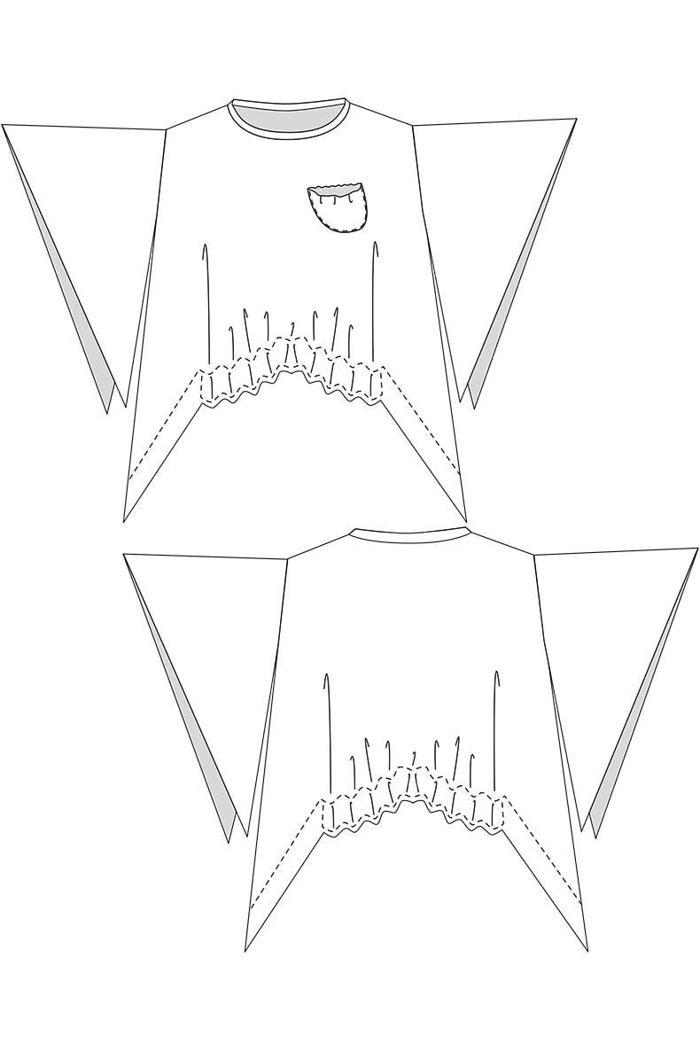 Zero Waste No. 2 Shirt PDF (free) - The Foldline