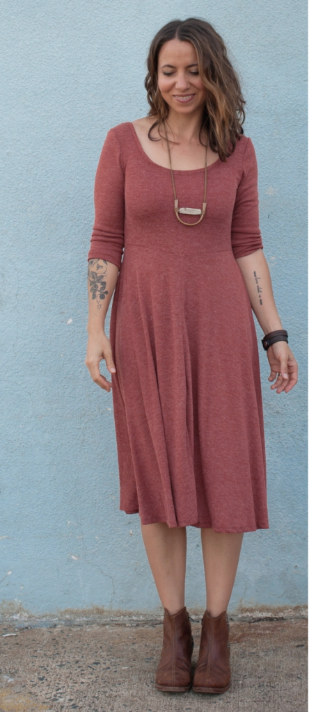 cotton knit dresses with pockets