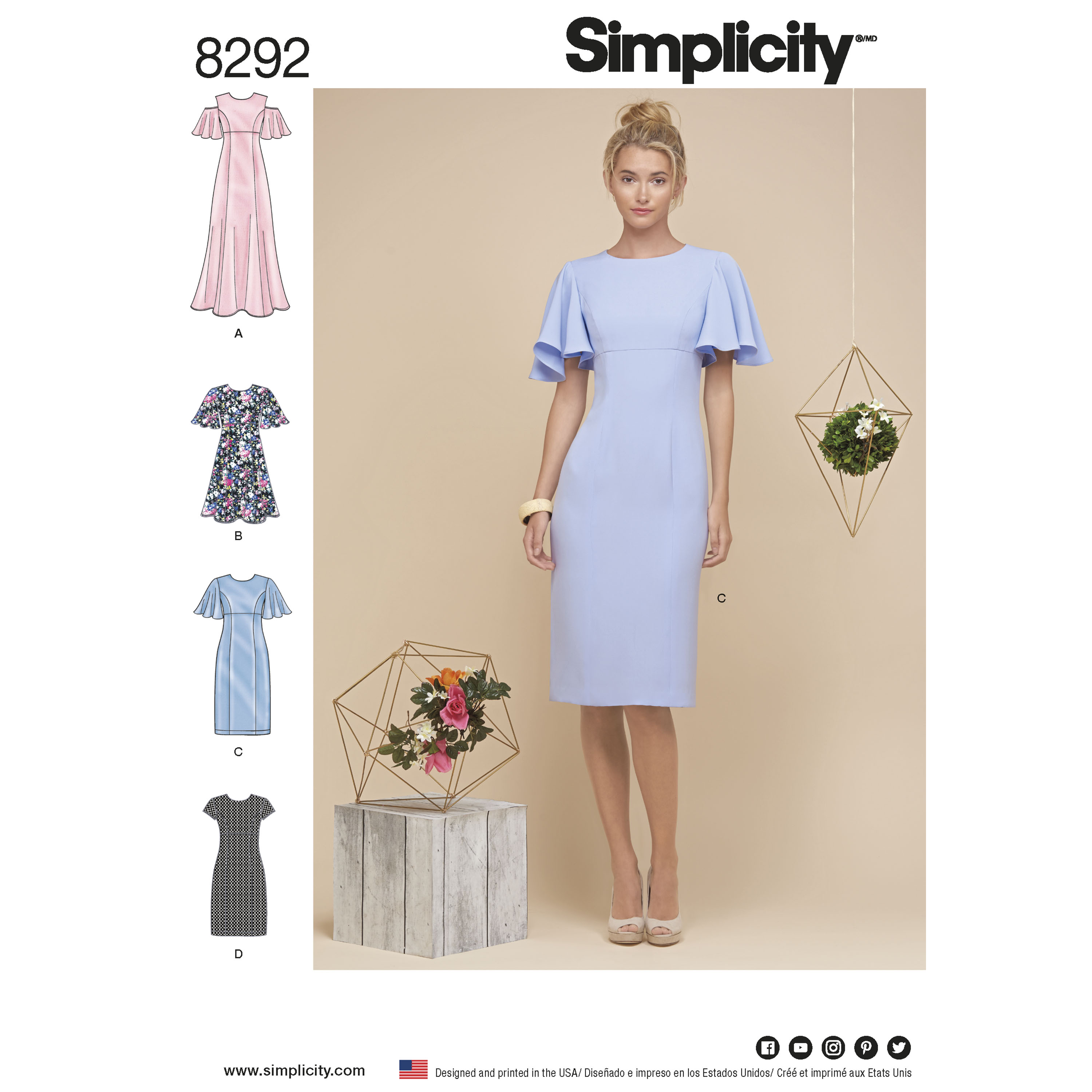 Simplicity Dresses S8292 The Foldline