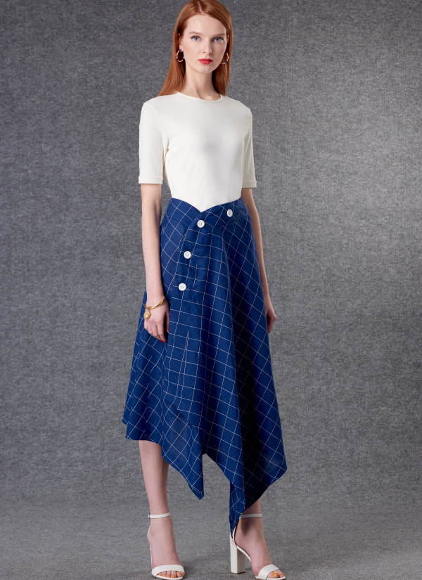 vogue wrap around skirt patterns